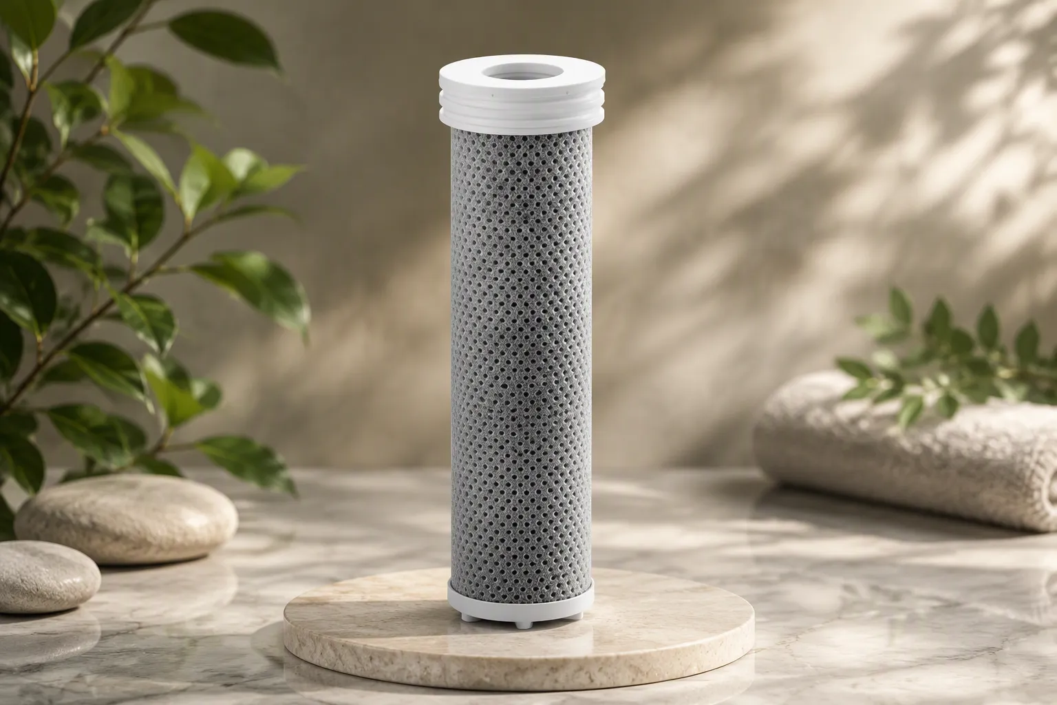 Replaceable shower filter cartridge